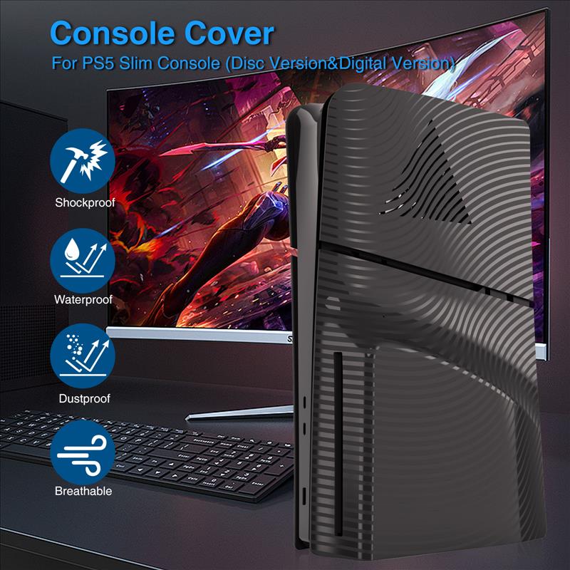 PS5 Slim Console Cover Plates Accessories Cooling Vents Panels for Playstation 5 Slim Disc Digital